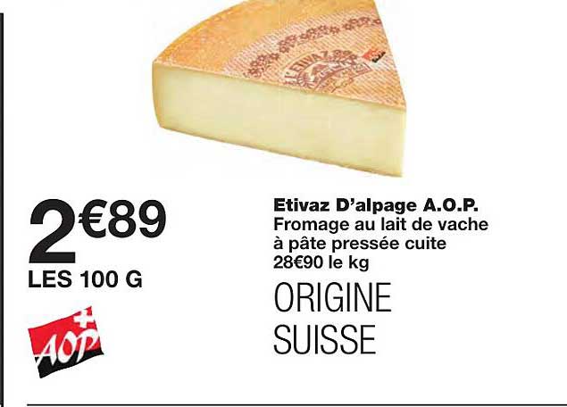 etivaz d'alpage a.o.p.