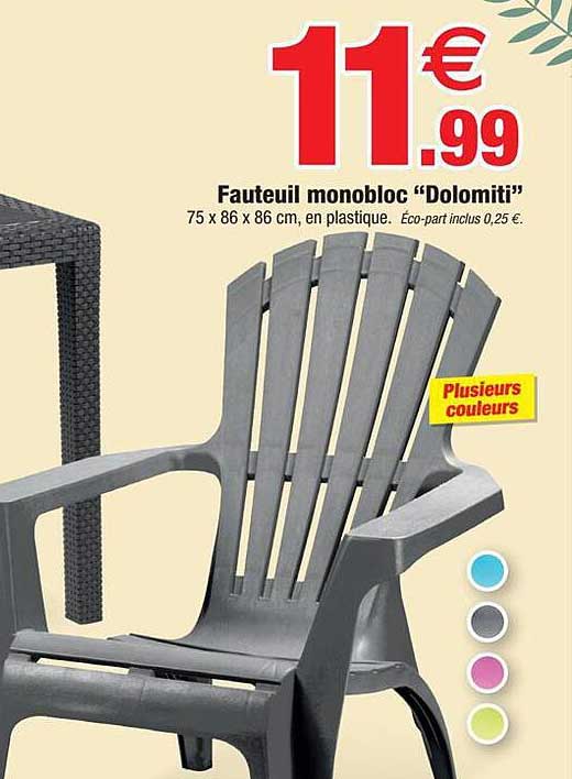 fauteuil monobloc "dolomiti"