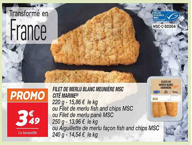 filet de merlu blanc meunière msc cité marine