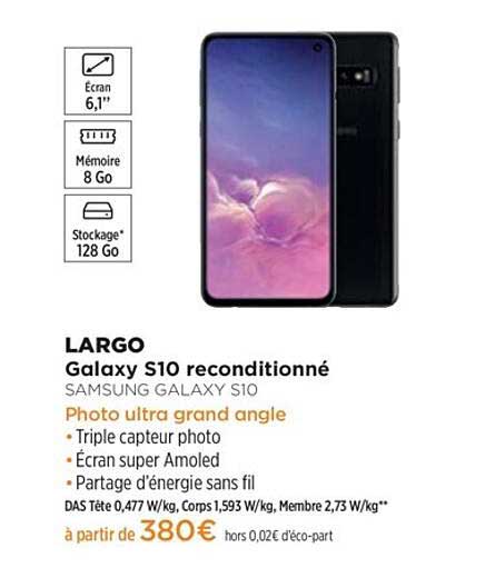 Galaxy S10 Reconditionné Largo Samsung Galaxy S10