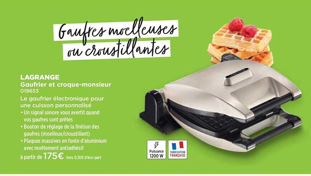 gaufrier et croque-monsieur lagrange 019653