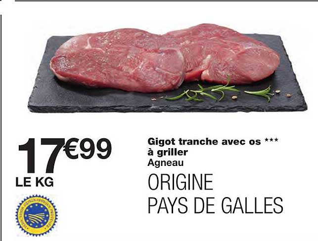 Gigot Tranche Avec Os***à Griller Agneau