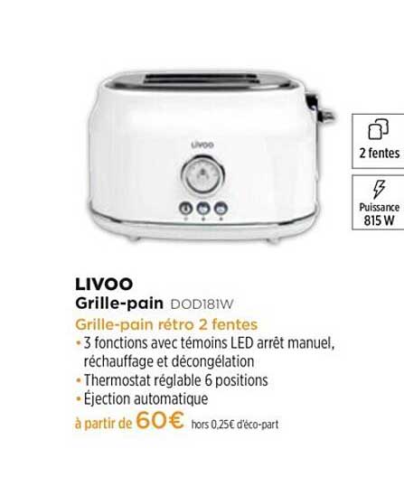 grille-pain livoo dob181w