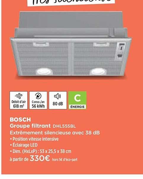 groupe filtrant bosch dhl555bl