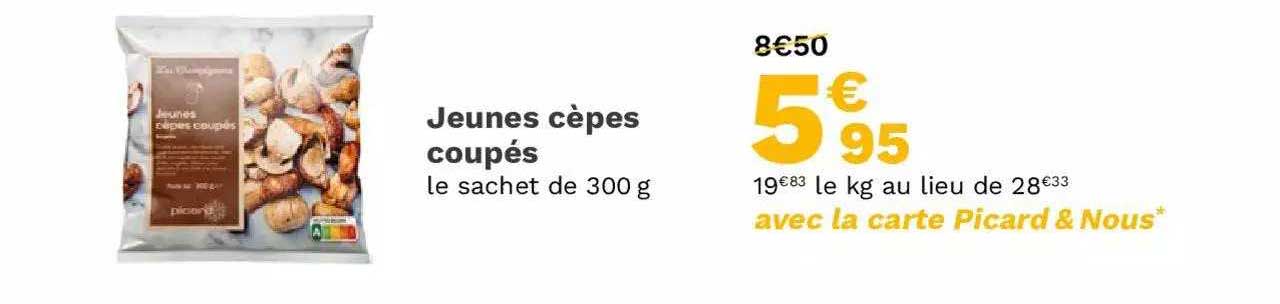 jeunes cèpes coupées