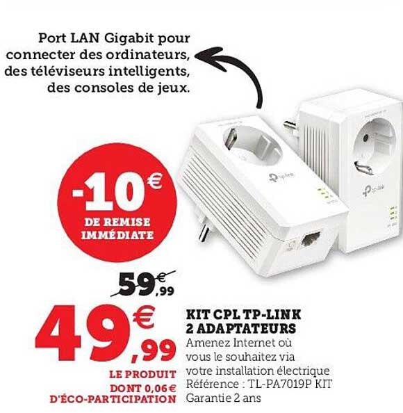 kit cpl tp-link 2 adaptateurs