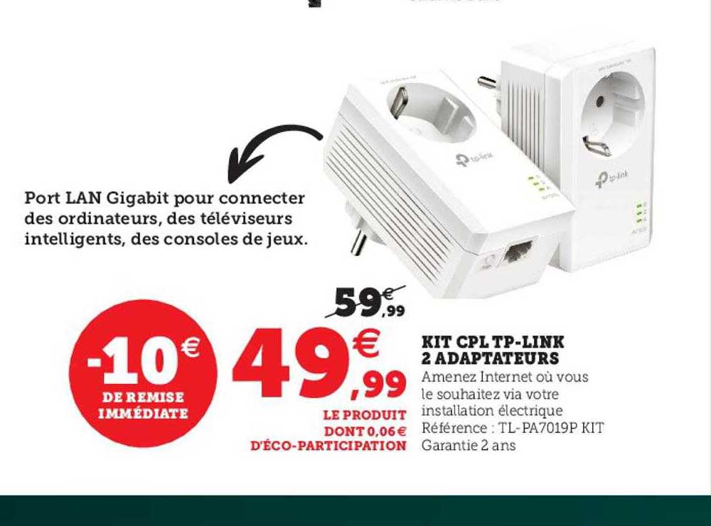 kit cpl tp-link 2 adaptateurs