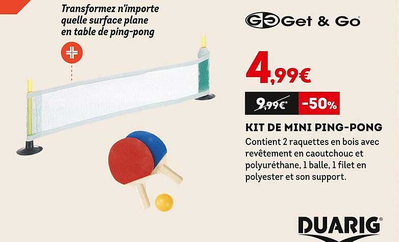 kit de mini ping-pong duarig