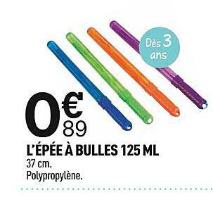 l'épée à bulles 125ml