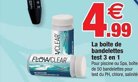 la boîte de bandelettes test 3 en 1