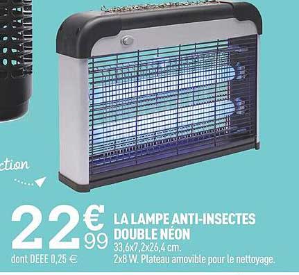 la lampe anti-insectes double néon