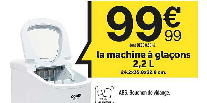 la machine à glaçons 2,2l