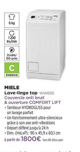 lave-linge top miele ww650
