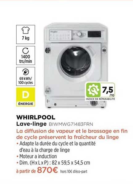 lave-linge whirlpool biwmwg1483frn