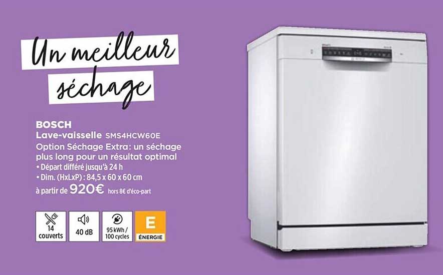 lave-vaisselle bosch sms4hcw60e