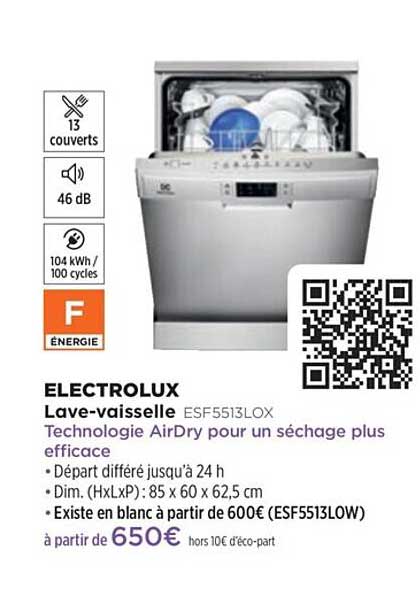 lave-vaisselle electrolux esf5513lox