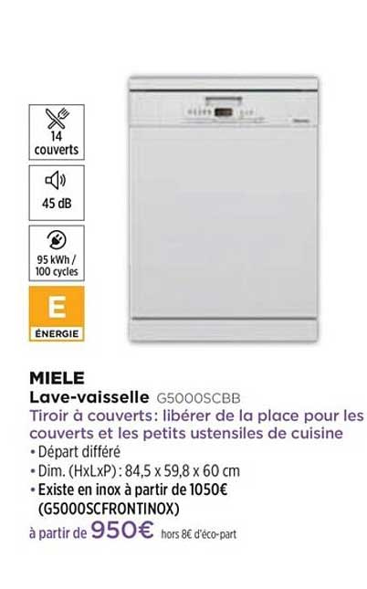 lave-vaisselle miele c5000scbb