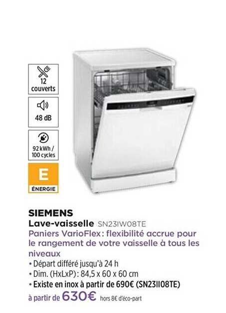 lave-vaisselle siemens sn231w08te