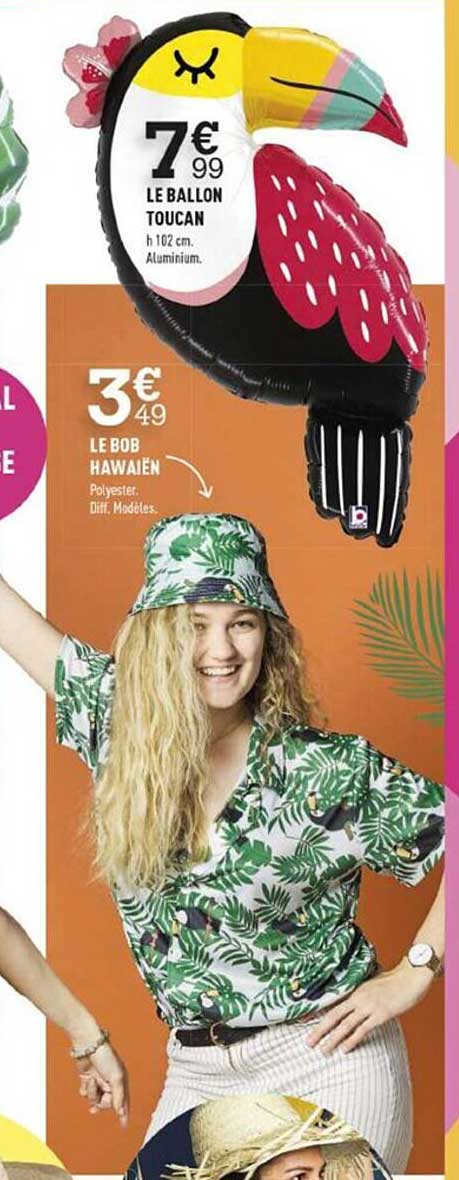 le ballon toucan, le bob hawaiën