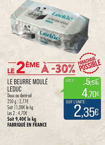 le beurre moulé leduc