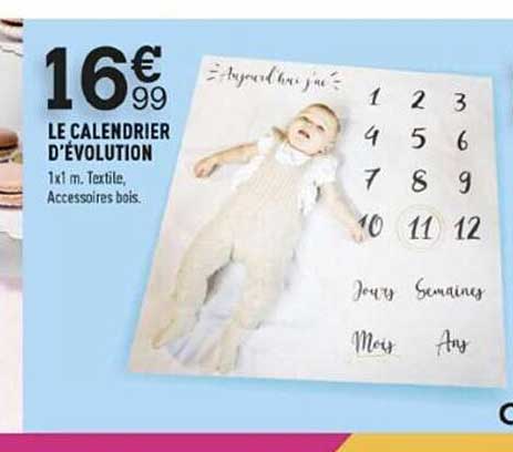 le calendrier d'évolution