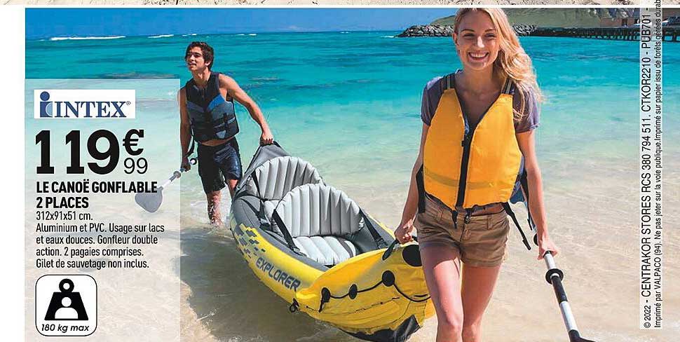 Le Canoë Gonflable 2 Places