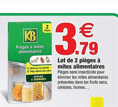 lot de 2 pièges mites alimentaires