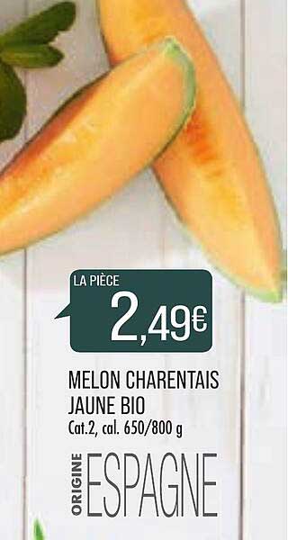 Melon Charentais Jaune Bio