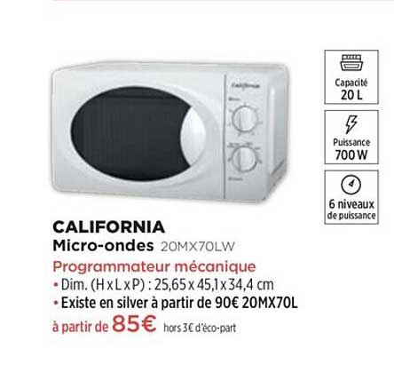micro-ondes california 20mx70lw