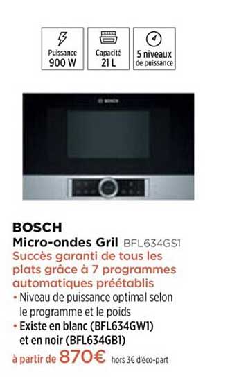 micro-ondes grill bosch bfl634gs1