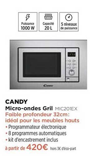 micro-ondes grill candy mic201ex