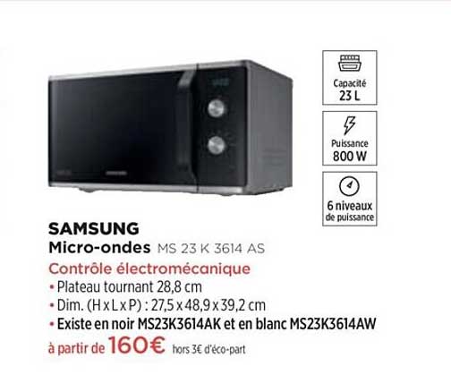 micro-ondes samsung ms 23 k 3614 as