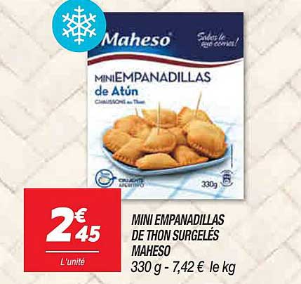 Mini Empanadillas De Thon Surgelés Maheso