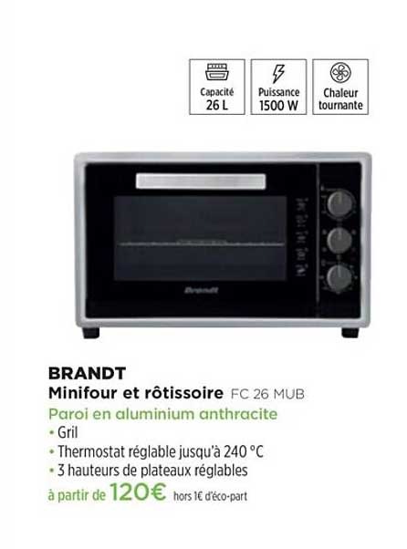 Minifour Et Rôtissoire Brandt Fc 26 Mub