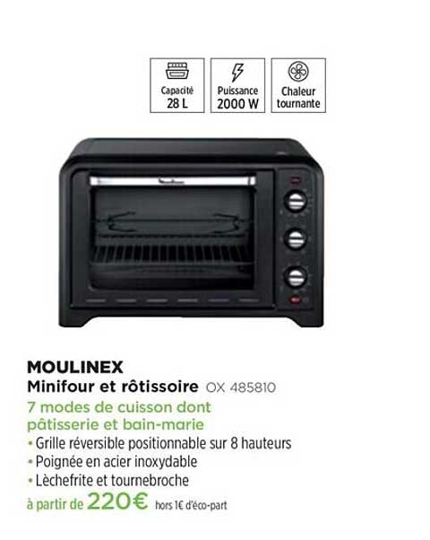 minifour et rôtissoire moulinex ox 485810