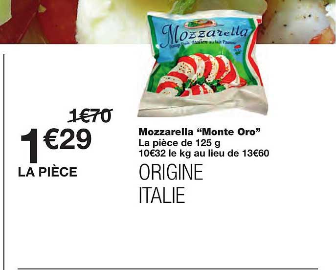 mozzarella "monte oro"