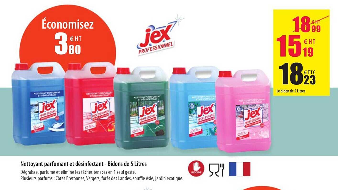 nettoyant parfumant et désinfectant - bidons de 5 litres