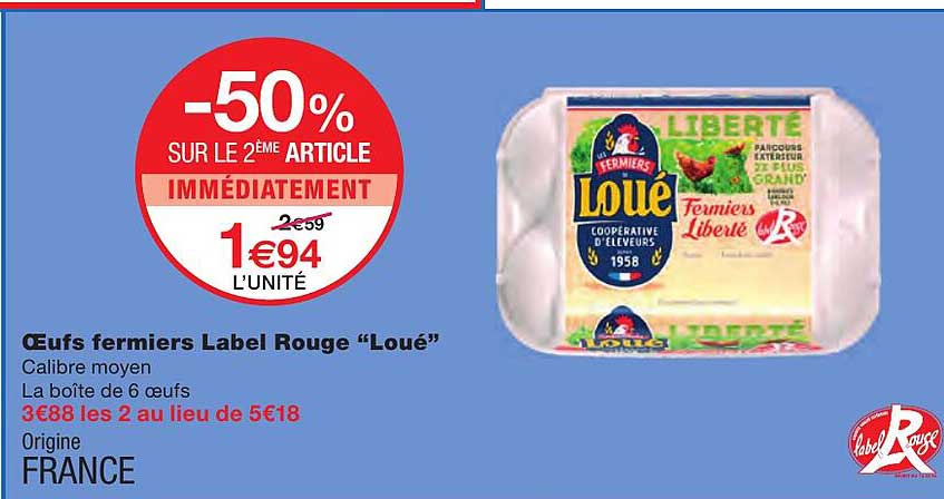 Oeufs Fermiers Label Rouge "loué"