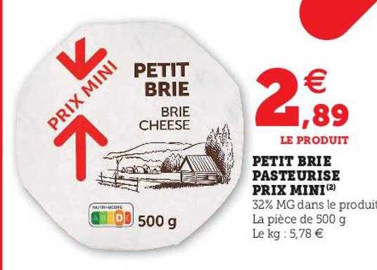 petit brie pasteurisé prix mini