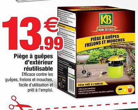 piège à guêpes d'extérieur réutilisable