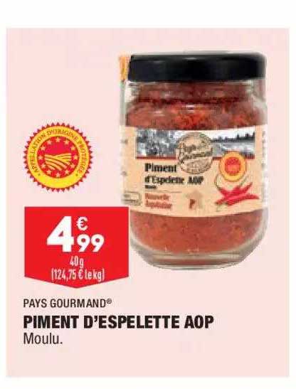 piment d'espelette aop pays gourmand