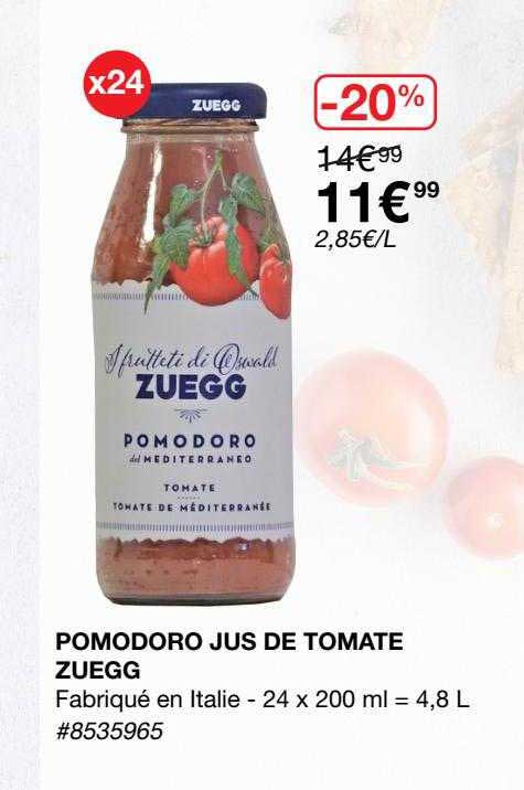 Pomodoro Jus De Tomate Zuegg