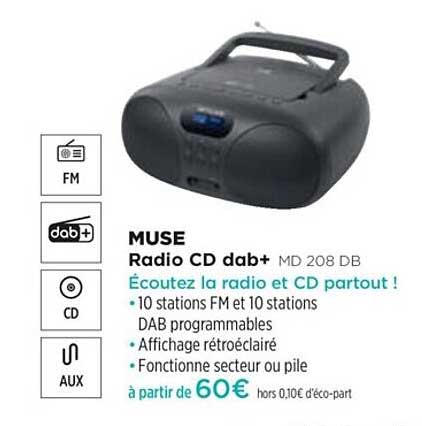 radio cd dab+ md 208 db muse