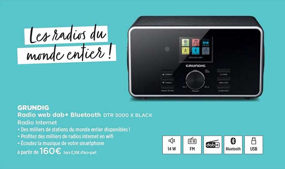 radio web dab+ bluetooth dtr 5000 x black grundig