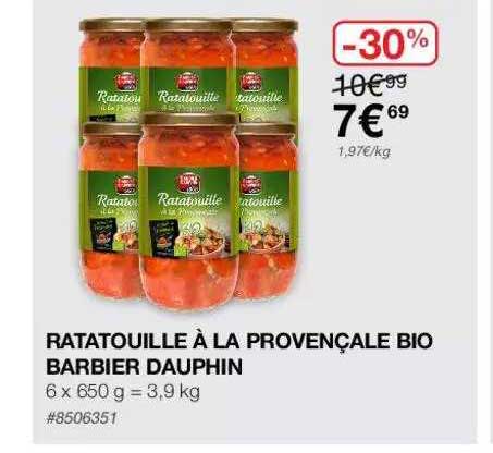 ratatouille à la provençale bio barbier dauphin