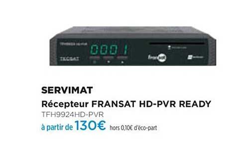 récepteur fransat hd-pvr ready servimat