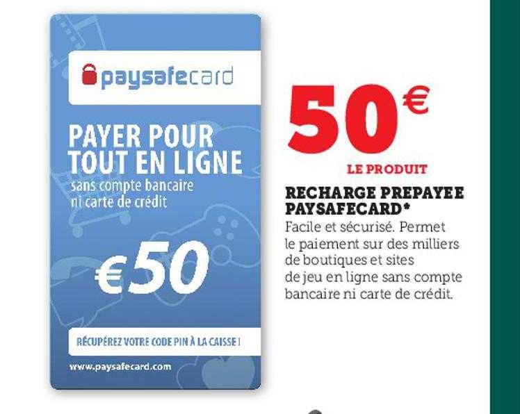 recharge prépayée paysafecard