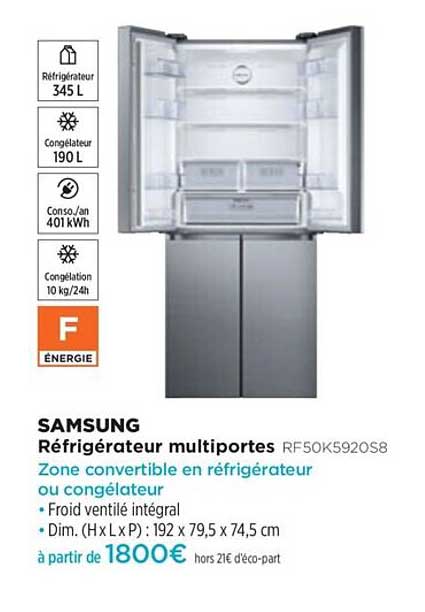 Réfrigérateur Multiportes Samsung Rf50k5920s8
