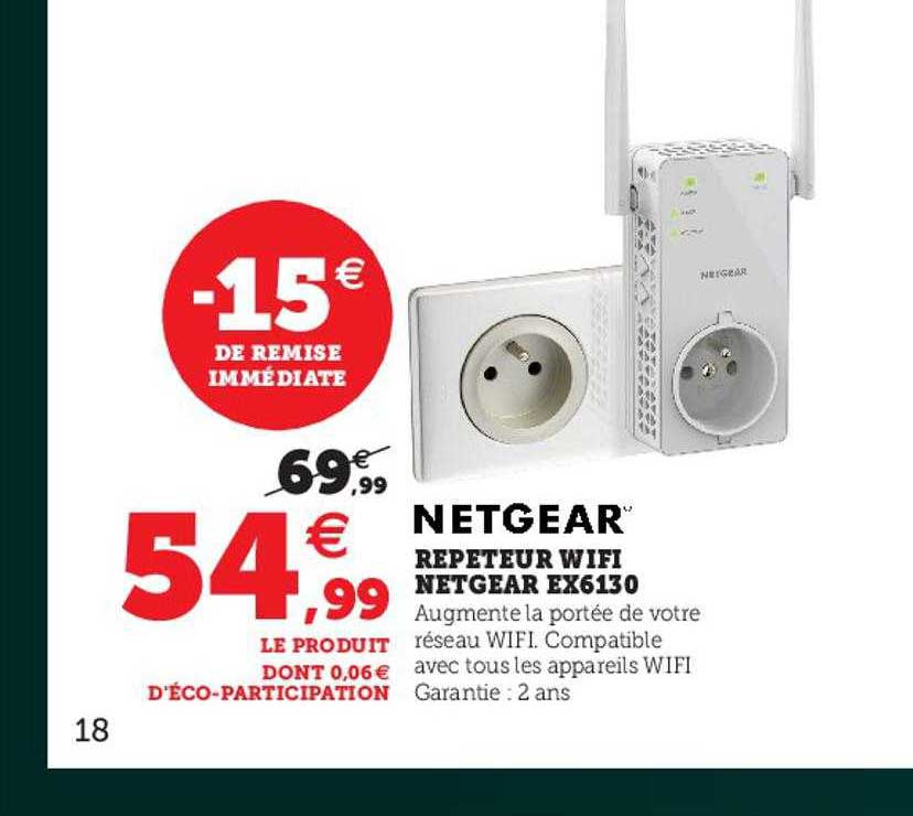 répéteur wifi netgear ex6130