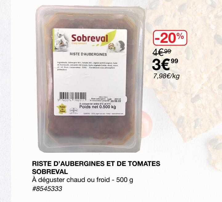 riste d'aubergines et de tomates sobreval